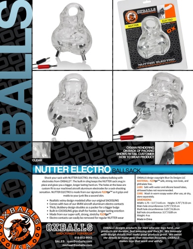 Oxballs - Nutter Electro Cocksling - Clear photo