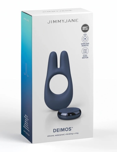 JimmyJane - Deimos 阴蒂刺激耳 矽胶震动阴茎环 - 蓝色 照片