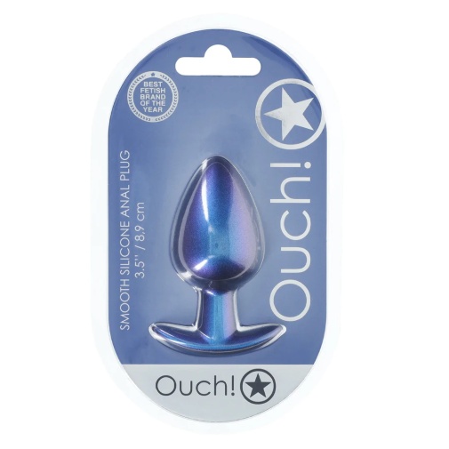 Ouch - Smooth Anal Plug L - Metalic Blue 照片
