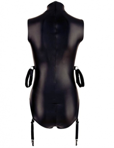Ohyeah - Open Bust Restraint Teddy - Black - M photo