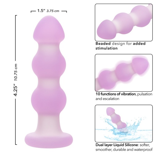 CEN - Lavender Haze Beaded Vibro Plug - Purple photo