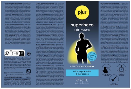 Pjur - Superhero Ultimate Spray - 20ml photo