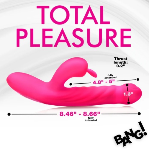 Bang! - Thrusting Licking Vibro Rabbit - Pink photo