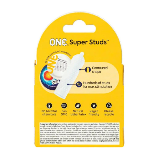 One Condoms - Super Studs Condoms 3's Pack  照片