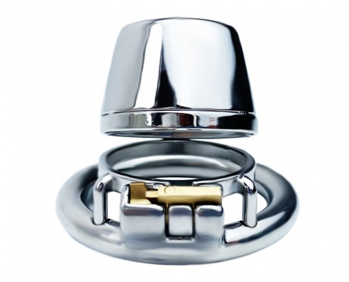 FAAK - Plain Chastity Cage 45mm - Silver photo