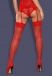 Obsessive - S800 Stockings - Red - S/M photo-6