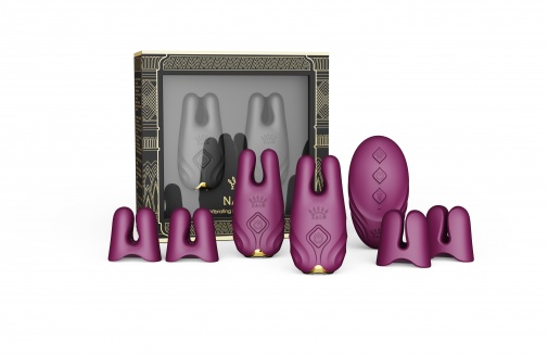 Zalo - Nave APP Vibro Nipple Clamps - Velvet Purple photo
