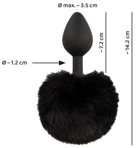 You2Toys - Fluffy Tail Plug M - Black photo