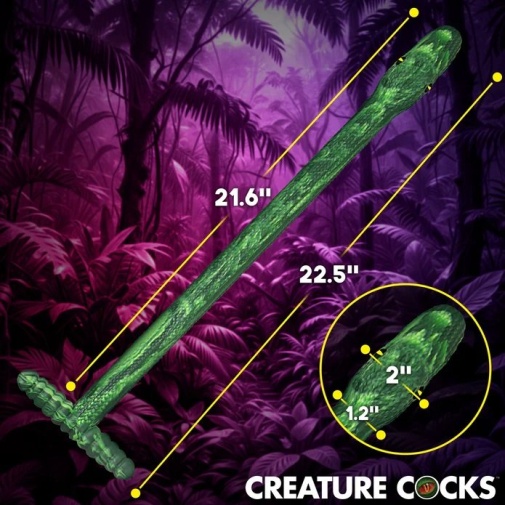 Creature Cocks - 毒蛇滑行 蛇形軟管 21.6" - 綠色 照片