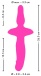 Couple Choise - 2in1 Vibrator w Butt Plug - Pink photo-10