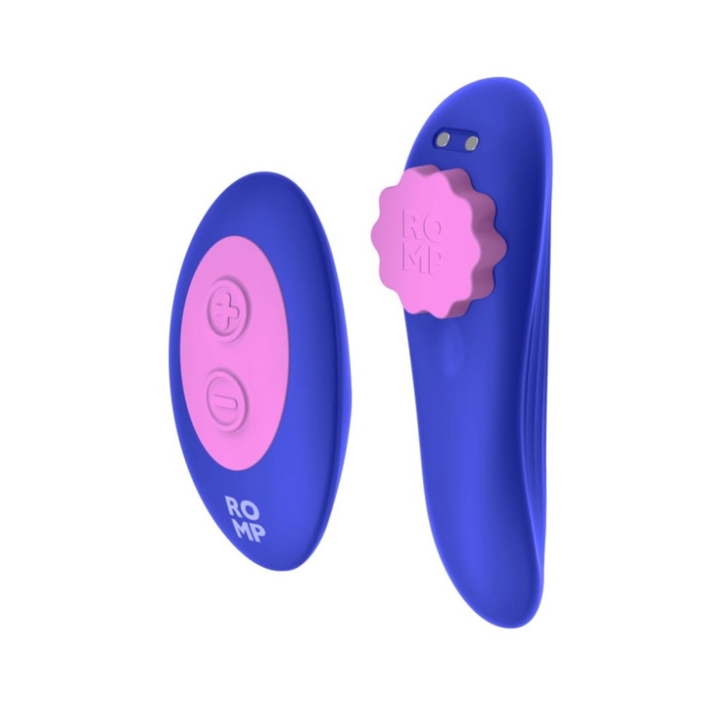 ROMP - Party 内裤震动器是一款可穿戴、远端控制的阴蒂震动器,专为随时随地享受快感而设计。这款隐密又稳固的震动... Romp - Party 振动器 - 紫色 照片-2