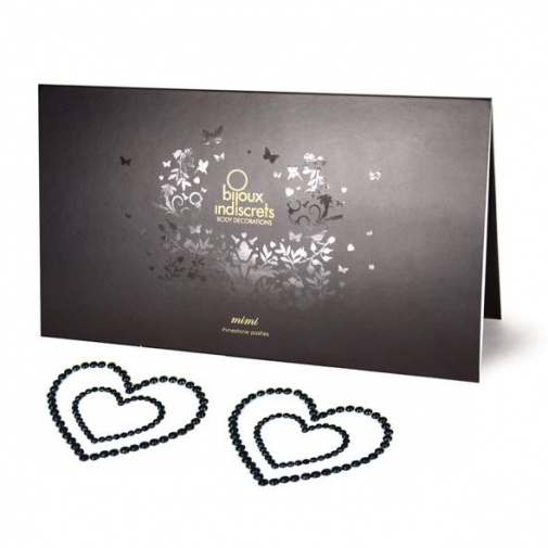 Bijoux Indiscrets - Mimi Heart Nipple Covers - Black photo