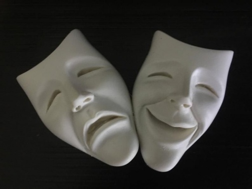 Nude Erotic Female Torso Comedy and Tragedy photo