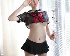 Costume Garden - GB-527 透肌水手服服裝 中碼 - 黑色 照片