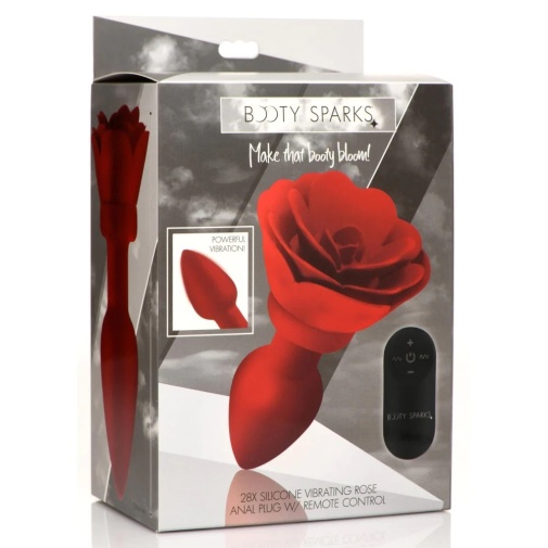 Booty Sparks - 28X Rose Vibro Anal Plug L - Red photo