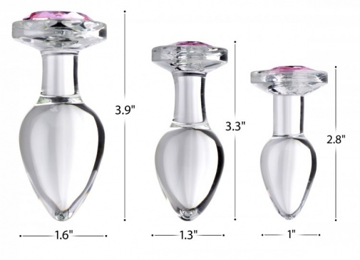Booty Sparks - Gem Glass Anal Plug L-size - Pink photo
