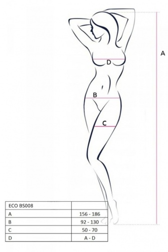 Passion - Eco Bodystocking BS008 - Black photo