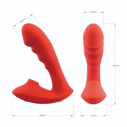 T-Best - ClitClit Addiction Suction Vibe - Red photo