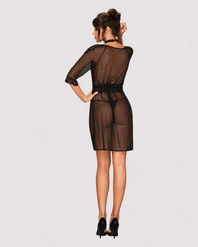 Obsessive - Lucita Peignoir - Black - L/XL photo