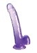 King Cock - 9" Clear Cock w Balls - Purple photo
