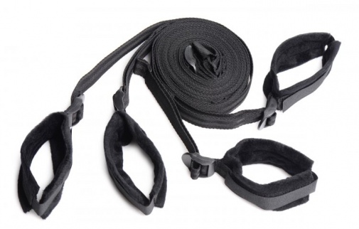 Strict - Bed Restraint Bondage Kit - Black photo