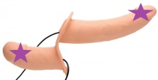Strap U - Power Pegger Vibro Double Strap-On - Flesh photo