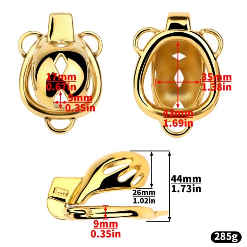 FAAK - Chastity Cage 184 - Gold photo