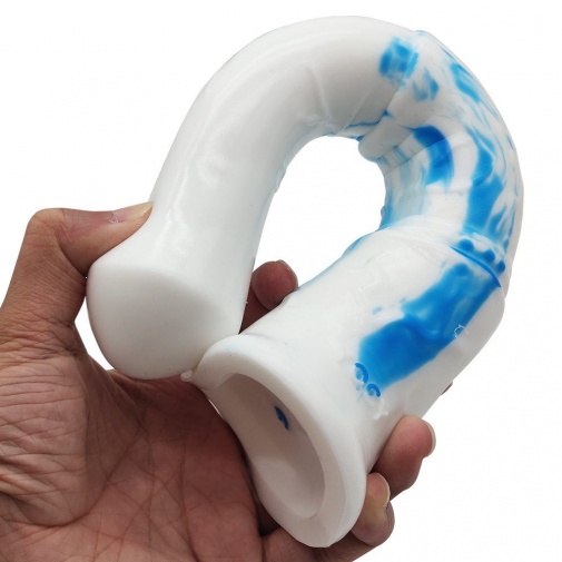 FAAK - Horse Long Dildo - White/Blue photo