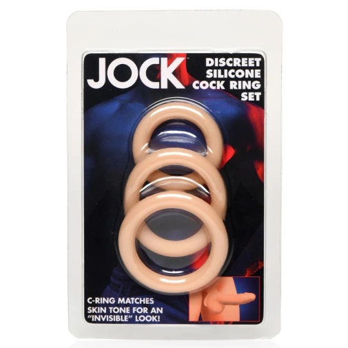 Jock - 陰莖環套裝 - 白皮膚色 照片