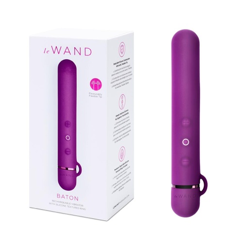 Le Wand - Baton 震动棒 配可卸除式阴部按摩器 - 紫色 照片