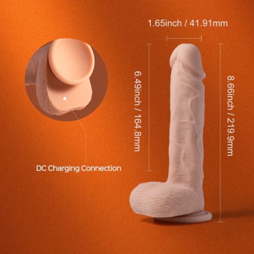 Honey Play Box - Paxton 8.5" Thrusting App Dildo - Flesh photo
