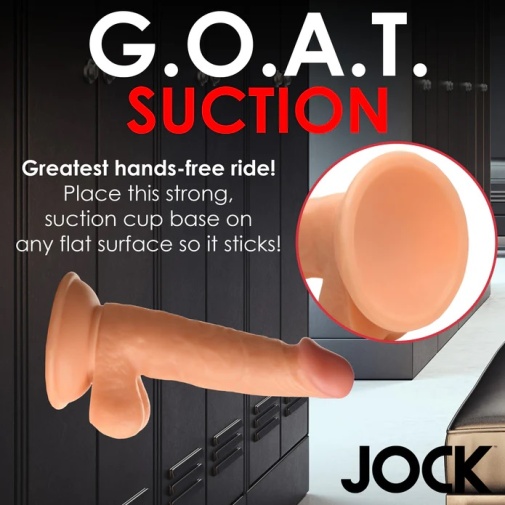 Jock - 欖球員Frank 的 6.75" 仿真陽具配睪丸 - 肉色 照片