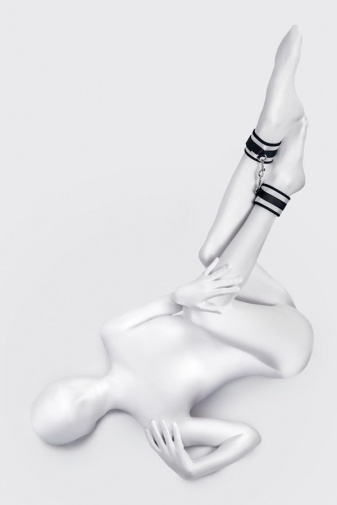 Anonymo - Ankle Cuffs - Silver/Black photo