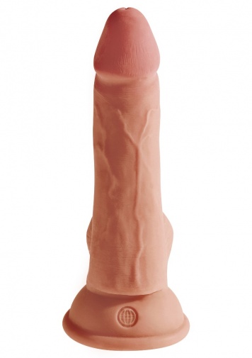 King Cock - 三倍密度仿真陽具連陰囊 6.5" - 焦糖色 照片