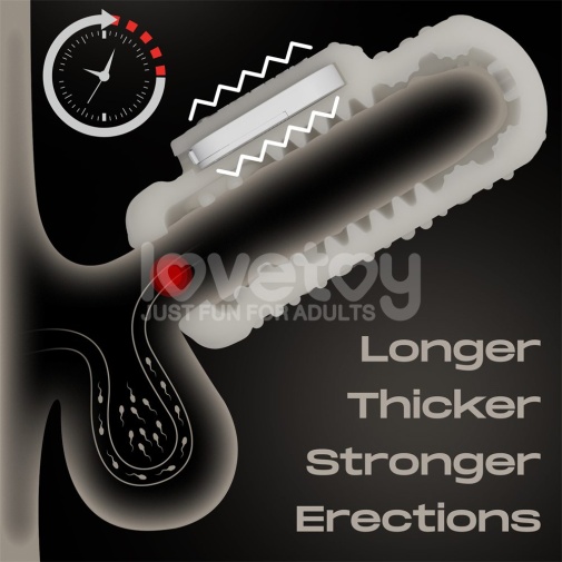 Lovetoy - Knights Ring Vibro 2in1 Sleeve - Drip photo