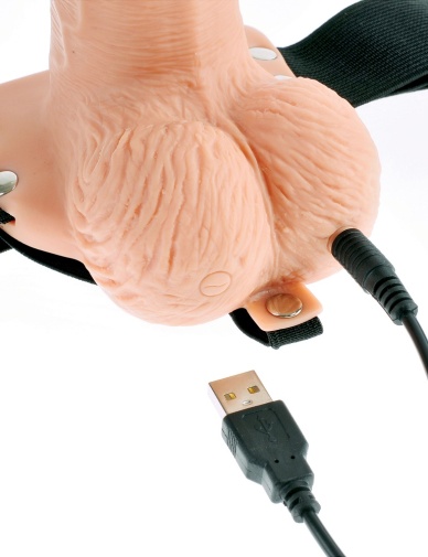 Fetish Fantasy - 6" Vibro Hollow Strap-On w Balls photo