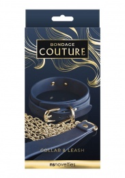 NS Novelties - Bondage Couture 頸圈連牽帶 - 黑色 照片