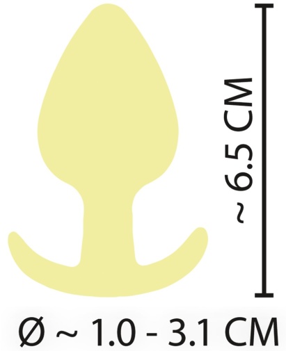 Cuties - Thick Mini Butt Plug - Yellow photo