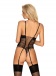 Obsessive - Sharlotte Corset & Thong - Black - L/XL photo-2