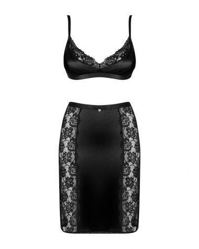 Obsessive - Blanita 2pcs Set - Black - S/M photo