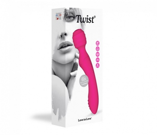 Love to Love - Twist 2-in-1 Vibrator & Wand - Pink photo