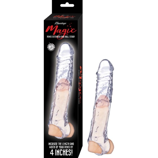 Nasstoys - Magic 7.5" 陰莖增長套連箍睪環 - 透明 照片