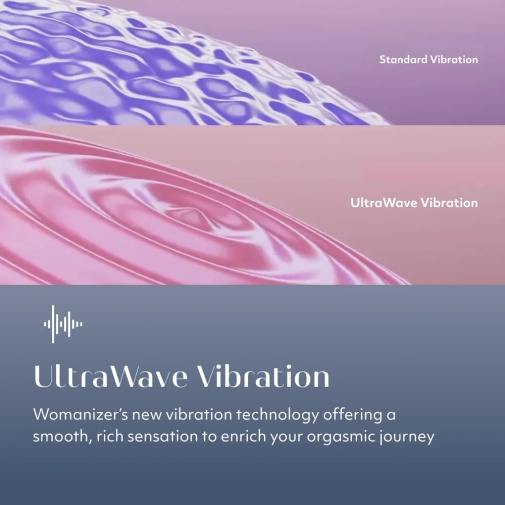Womanizer - Vibe UltraWave 靜音振動陰蒂按摩器 - 深藍 照片