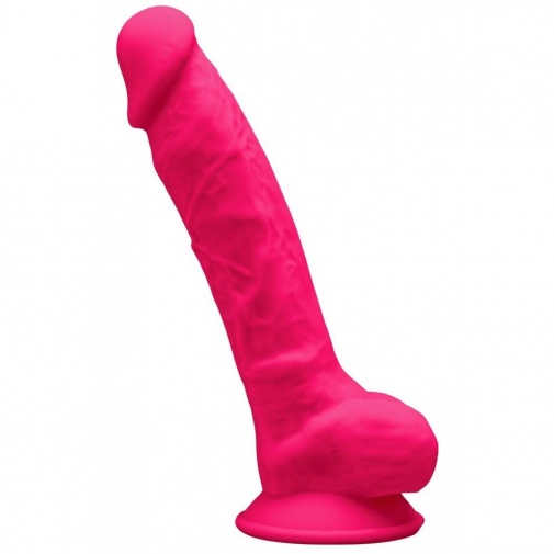 Silexpan - 7" Dual Destiny Premium Silicone Dildo w/Balls - Red photo