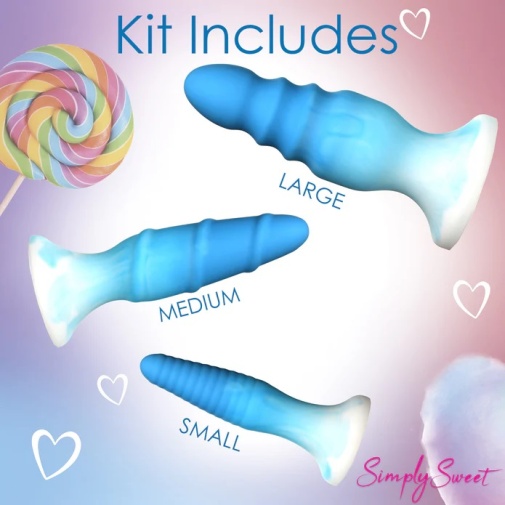 Simply Sweet - Butt Plug Set 3 pcs - Blue photo