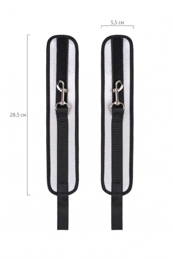 Anonymo - Ankle Cuffs - Silver/Black photo