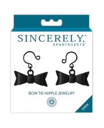Sportsheets - Sincerely 蝶形領結乳頭勾環 - 黑色 照片