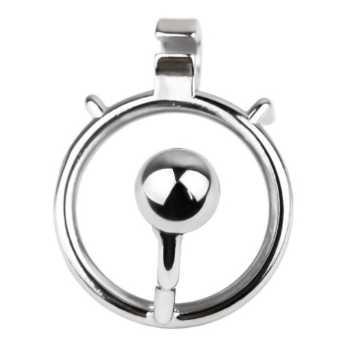 FAAK - Chastity Cage w Urethral Plug - Silver photo