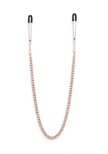 NS Novelties - Bound DC3 Nipple Chain Clamps - Rose Gold photo