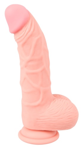 Medical Silicone - Curved Dildo w Balls 20cm photo